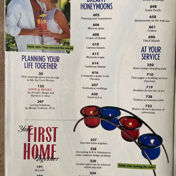 Vintage MODERN BRIDE Magazine August/September 1995 Edition - Picture 6 of 9